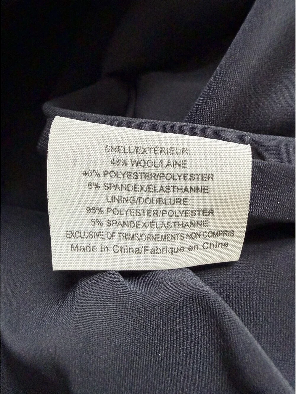 Tory Burch Navy Blue Wool Blend Sleeveless Tailored Dress Size 6